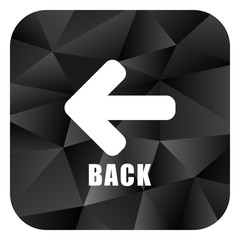 Leinwandbilder - Back black color web modern brillant design square internet icon on white background.