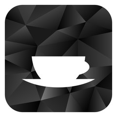 Aufkleber - Espresso black color web modern brillant design square internet icon on white background.