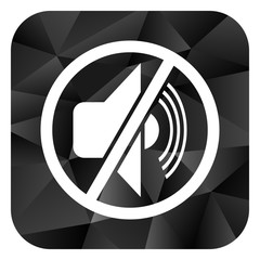 Poster - Mute black color web modern brillant design square internet icon on white background.