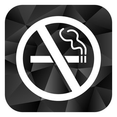 Leinwandbilder - No smoking black color web modern brillant design square internet icon on white background.