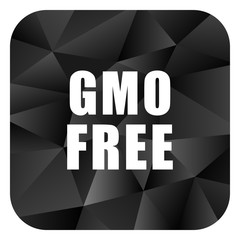 Poster - Gmo free black color web modern brillant design square internet icon on white background.