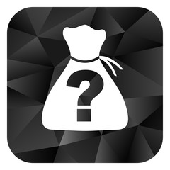 Poster - Riddle black color web modern brillant design square internet icon on white background.