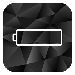Aufkleber - Battery black color web modern brillant design square internet icon on white background.
