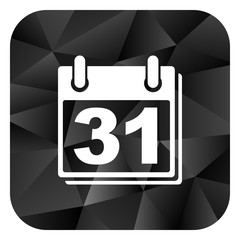 Aufkleber - Calendar black color web modern brillant design square internet icon on white background.