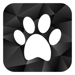 Poster - Foot black color web modern brillant design square internet icon on white background.