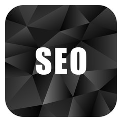 Aufkleber - Seo black color web modern brillant design square internet icon on white background.