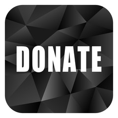 Aufkleber - Donate black color web modern brillant design square internet icon on white background.