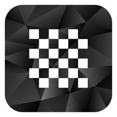 Poster - Chess black color web modern brillant design square internet icon on white background.