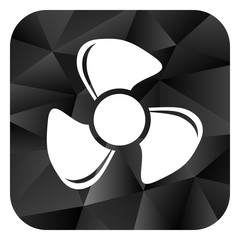 Aufkleber - Fan black color web modern brillant design square internet icon on white background.