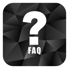 Aufkleber - Faq black color web modern brillant design square internet icon on white background.