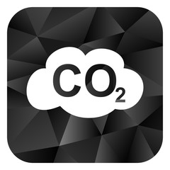 Poster - Carbon dioxide black color web modern brillant design square internet icon on white background.