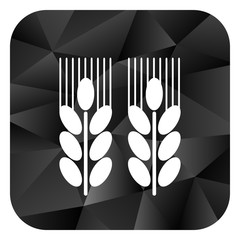 Poster - Agricultural black color web modern brillant design square internet icon on white background.