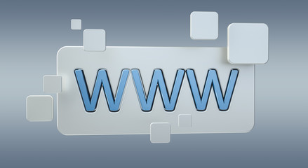 Wall Mural - 3d rendering www web icon bar