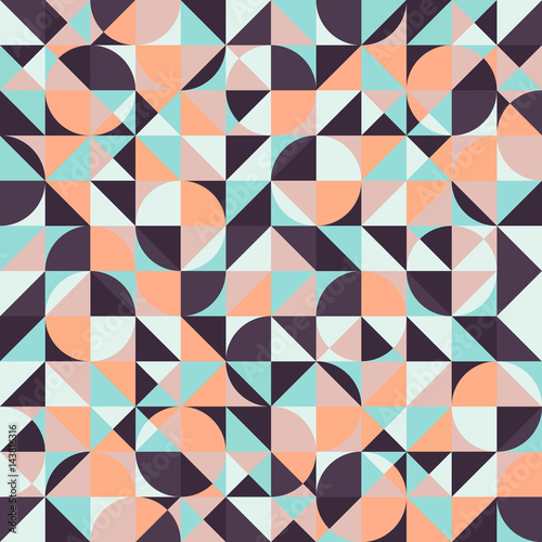 Naklejka dekoracyjna Geometric retro background. Seamless pattern.Vector illustration EPS 10