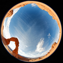 Fisheye View Of The Delicate Arch Near Moab, Utah