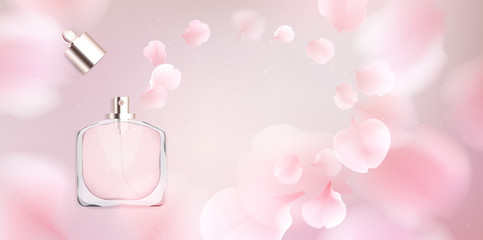 Toilet water perfume bottle vector illustration