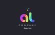 © dragomirescu - al a l  colored rainbow creative colors alphabet letter logo icon