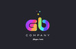 gb g b  colored rainbow creative colors alphabet letter logo icon