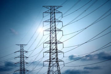Wall Mural - high voltage post or high voltage tower