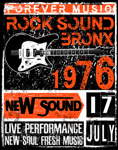 Fototapety Hard Rock  recznie-rysowane-plakat-festiwalu-rock-znak-rock-and-rolla