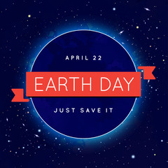 Wall Mural - Vector Earth Day, Eco Day Illustration