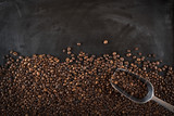 Fototapeta Kawa jest smaczna - Background coffee beans