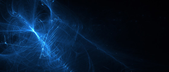 Wall Mural - blue glow energy wave.