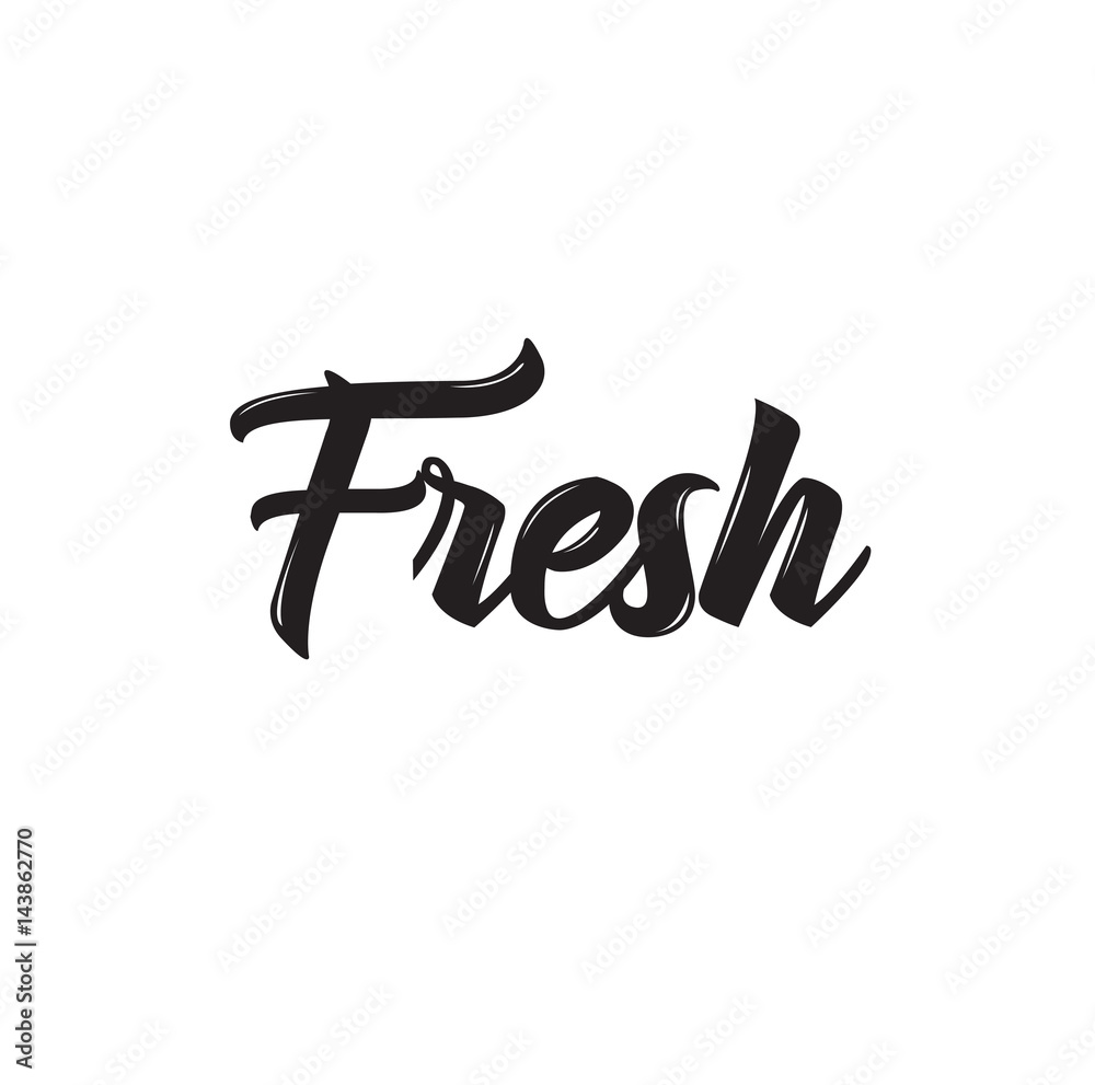 fresh, text design. Vector calligraphy. Typography poster. Stock Vector ...