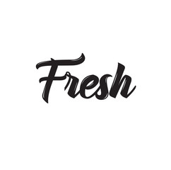 fresh, text design. vector calligraphy. typography poster.