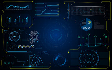 Poster - hud gui interface futuristic virtual system template
