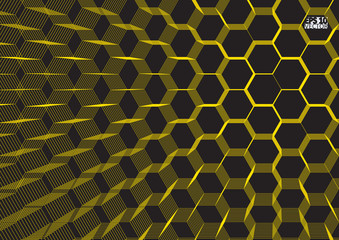 Background of futuristic surface with hexagons