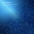 © phochi - 3D Blue Abstract Mesh Background, Lines and Shapes technology