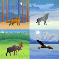 Sticker - Animals Background Set