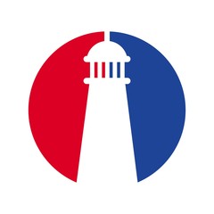 Wall Mural - light house logo vector.