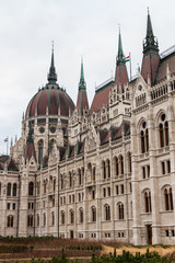 Wall Mural - Architecture details of the east side of hungarian parliament building located in Budapest, Hungary