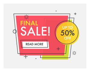 Aufkleber - Trendy flat geometric vector banners. Final Sale.
