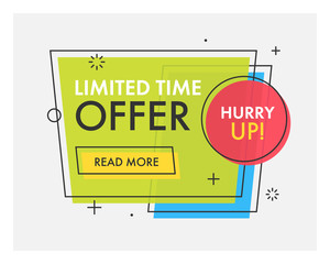 Aufkleber - Trendy flat geometric vector banners. Limited time offer.