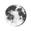 Vector illustration of Moon, dots