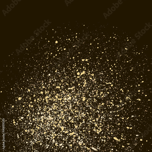 Dark grainy texture on black background. Vector illustration. Vecteur