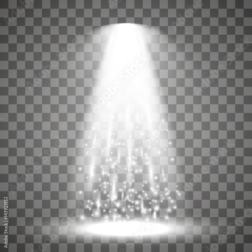 Fotomural light beam isolated on transparent background