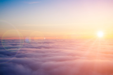 Sunset clouds from above