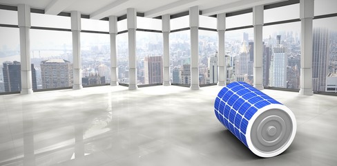 Poster - Composite image of 3d image of solar battery