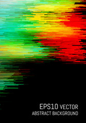 Poster - Abstract background with many multicolored geometric shapes.