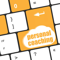 Poster - Keyboard key with enter button personal coaching