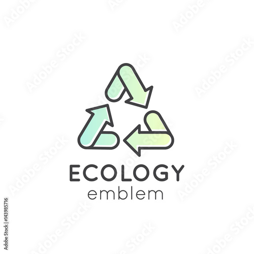 Isolated Vector Style Illustration Logo Set Badge Recycling