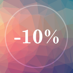 Canvas Print - 10 percent discount icon