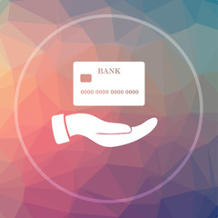 Poster - Hand holding credit card icon