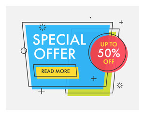 Aufkleber - Trendy flat geometric vector banners. Special offer.