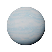 Planet Uranus Isolated On White Background 