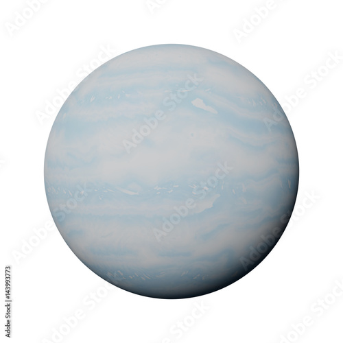 Fotomural planet Uranus isolated on white background
